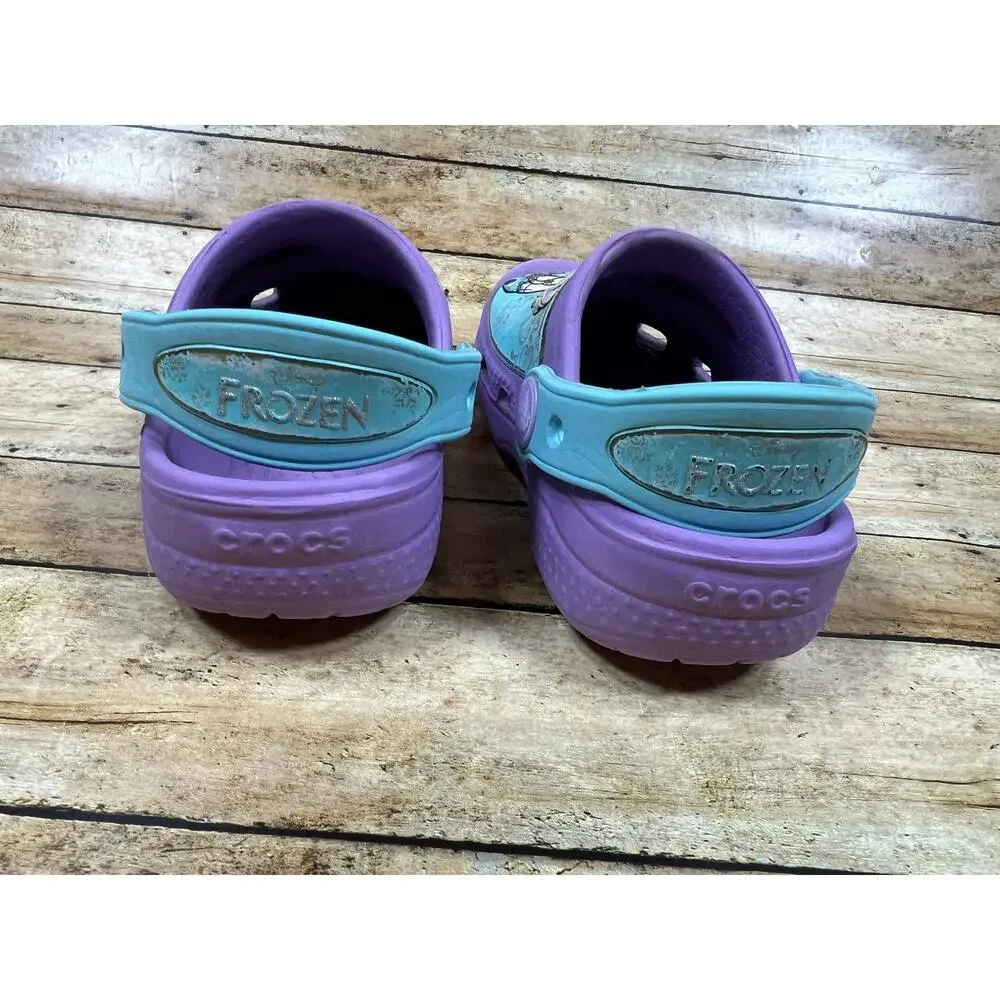 Crocs Disney Frozen Anna Elsa Toddler Girls Size 6/7